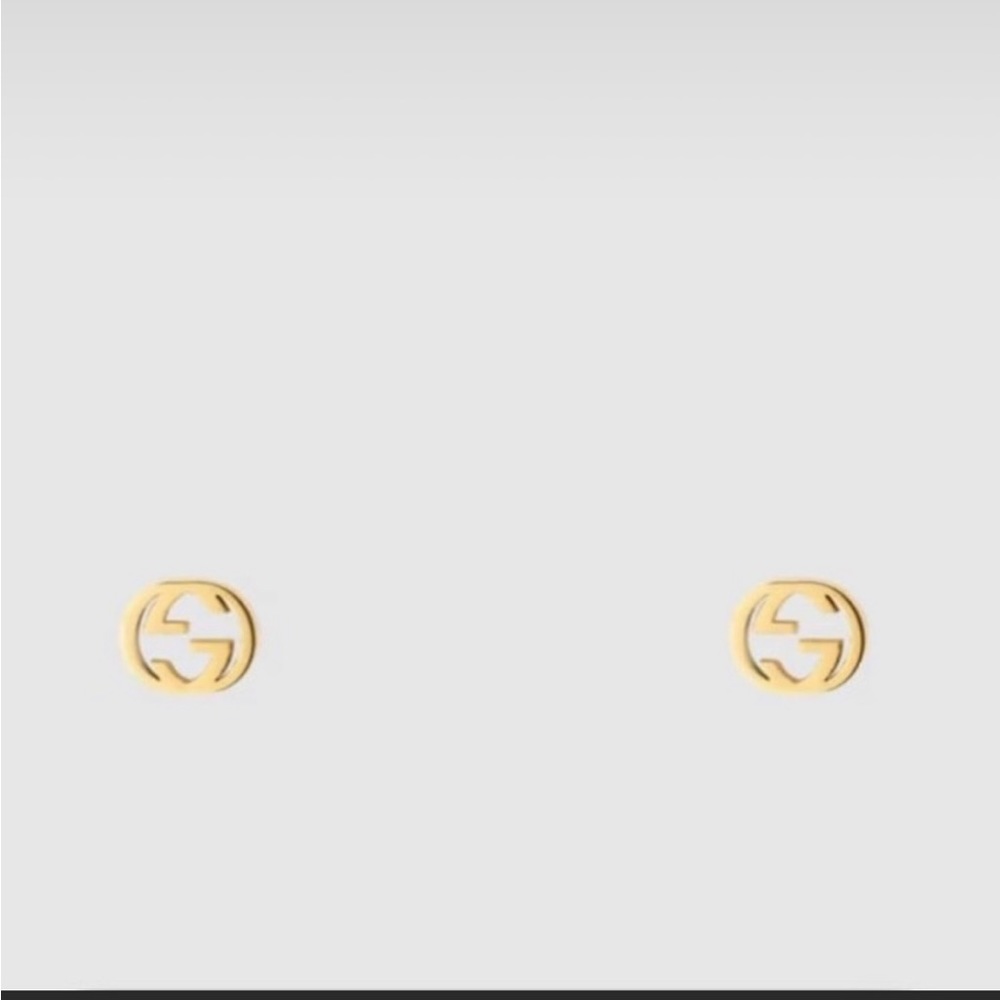 Gucci 18 K gold GG Interlocking stud earrings